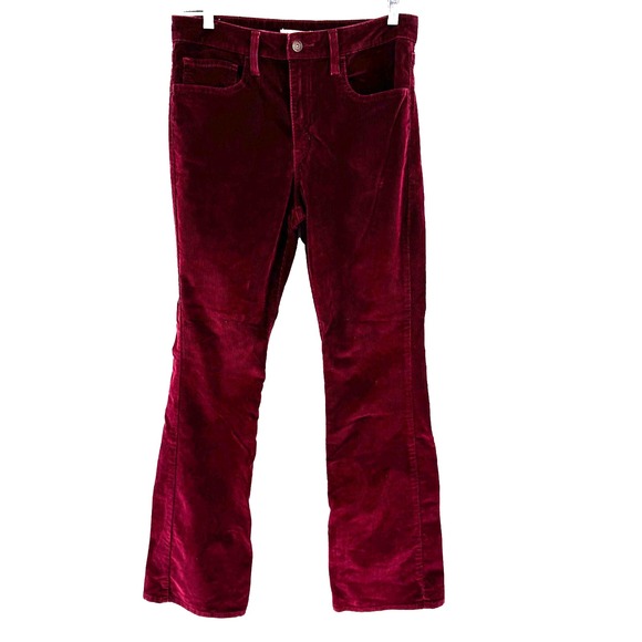 Levi's 725 High-Rise Bootcut Corduroy Pants Womens 30 Burgandy Wine Cords Winter - Picture 1 of 9